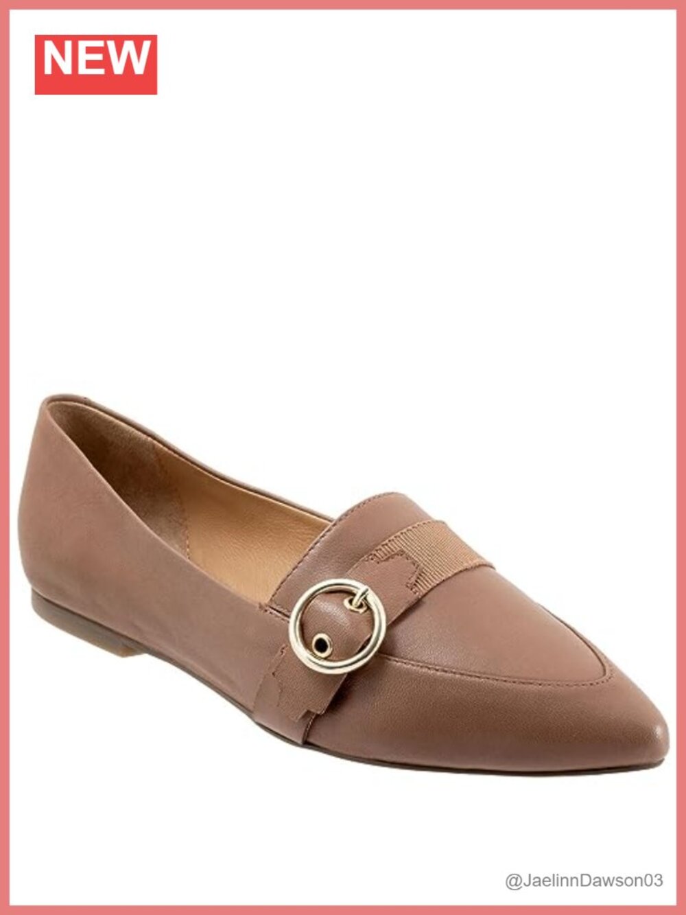 Trotters Leather Loafers Women's Pull-On Flat Shoes Buckle
